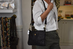 SAC POCHETTE Tressé Noir