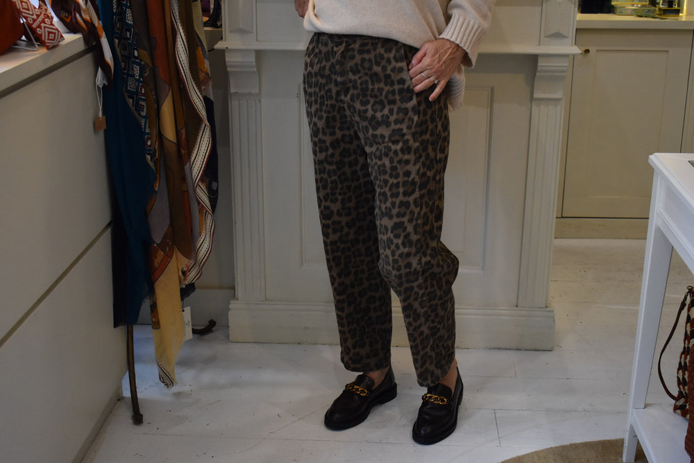 PANTALON  LEOPARD Beige