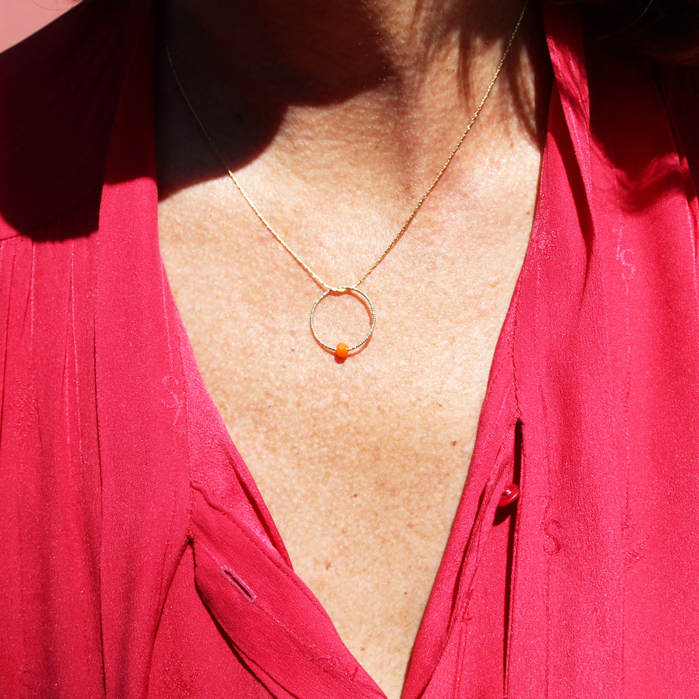 COLLIER LEO ORANGE